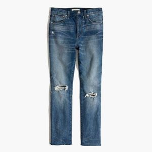 Madewell High-Rise Slim Boy Jean: Knee-Rip Edition